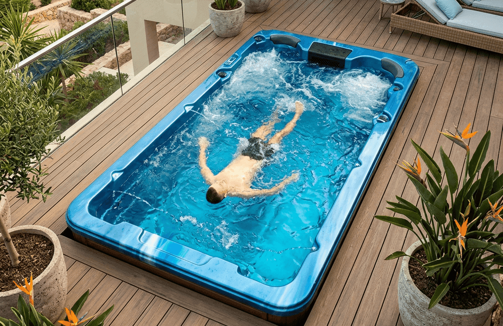 Композитный бассейн с противотоком Jazzi Pool Agasis 339C